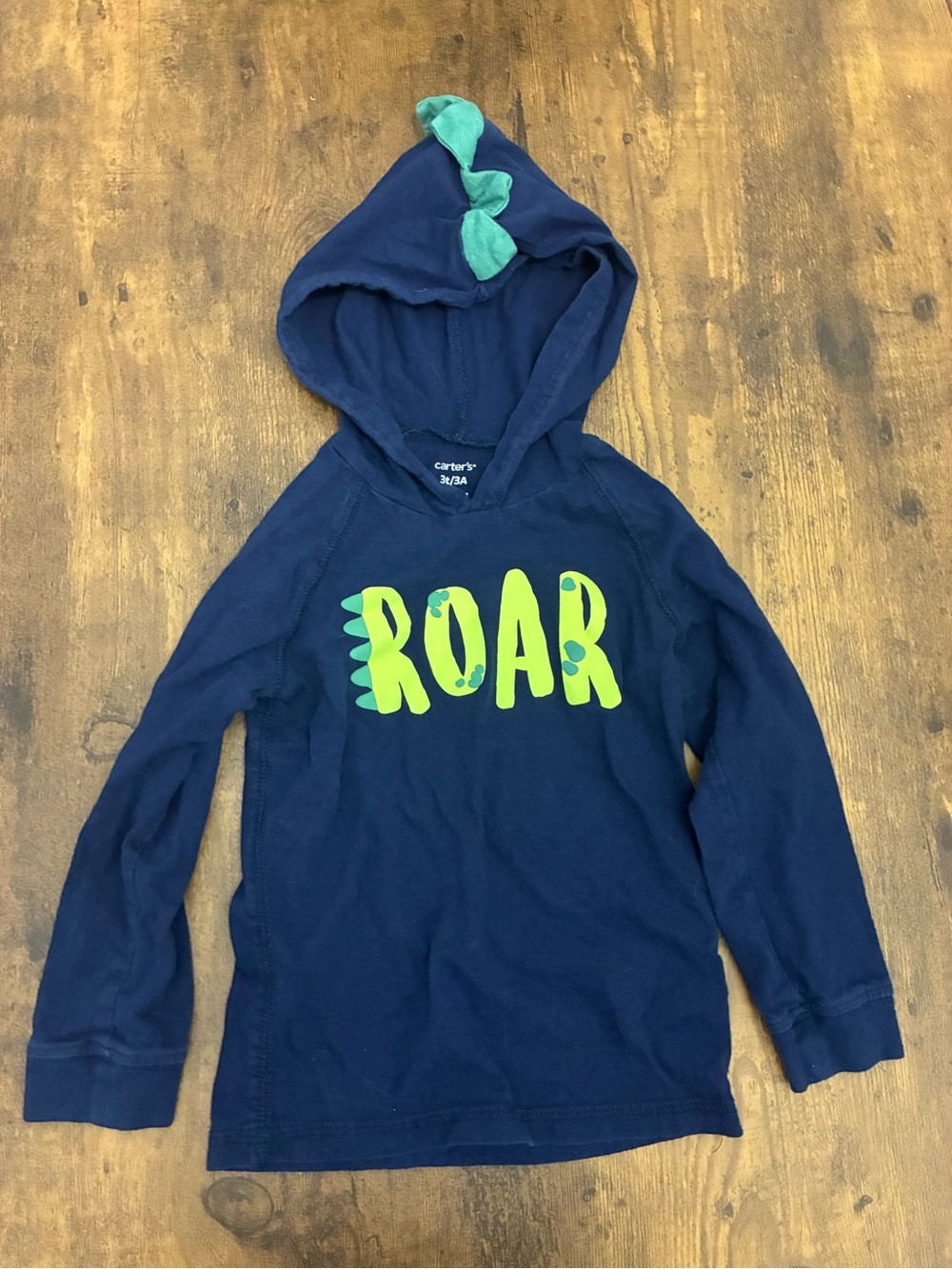 Carter's Boy’s 3T Dinosaur Hooded Shirt